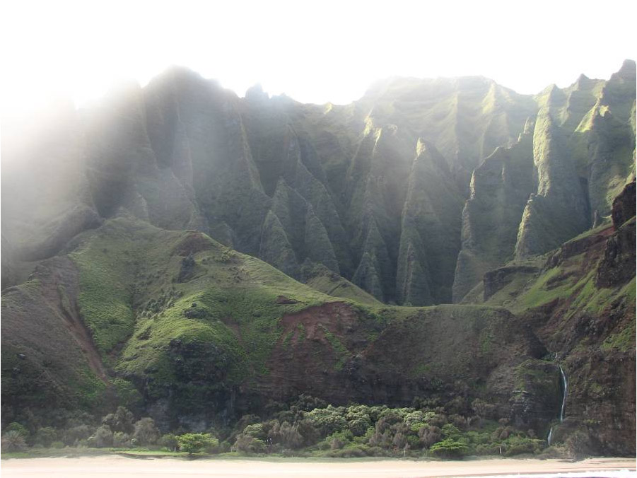 Na Pali cliff north shore of Kauai