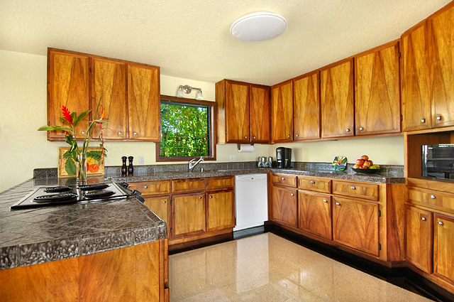 Fully equipped kitchen at our Poipu kauai vacation rental home