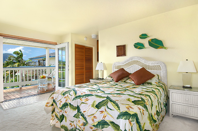 Bungalow master suite, on the 2nd floor with Great views! from our Poipu vacation rental