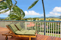 Front lanai with teak chaise lounge with great views!