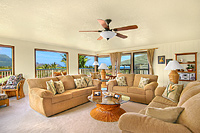 Spacious living area in Poipu vacation rental home