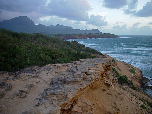 watch sunrise at Makawehi point, Poipu, Kauai, Hawaii