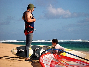 Erdogan, Deniz and Bora in front of the Bird of Paradise Poipu Kauai Vacation Rental home in Poipu Kai Resort, Poipu Beach, Kauai, Hawaii