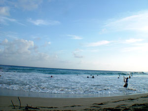 Brennecke Beach, great boogie boarding, body surfing