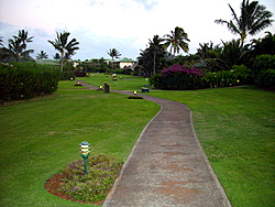 Greenbelt walking path to swimming pool, hot tub and tennis courts