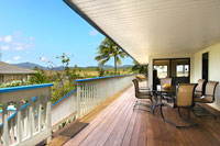 Lanai at our Kauai vacation rental